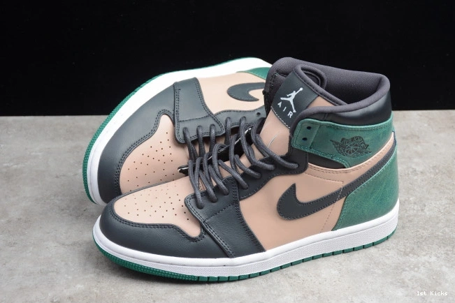 1st Kicks High Air Beige Green Anthracite 1 Mystic Jordan Bio AH7389-203 Retro 0717